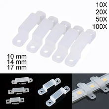 10 мм 14 мм 17 мм Пластик 3528 крепление Лот Силиконовый зажим фиксатора IP67/IP68 для 5050 светильник RGB 10/20/50/100 шт.; ; детское нижнее белье Светодиодные ленты
