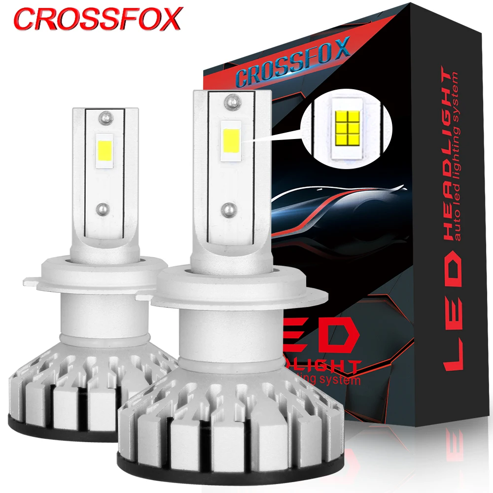 

CROSSFOX R8 Auto Car Led Bulb LED H4 H1 H3 H8 H11 9005 9006 hb4 H7 LED HB2 HB3 Headlight Light Lamp 6000K White 12V 12000Lm
