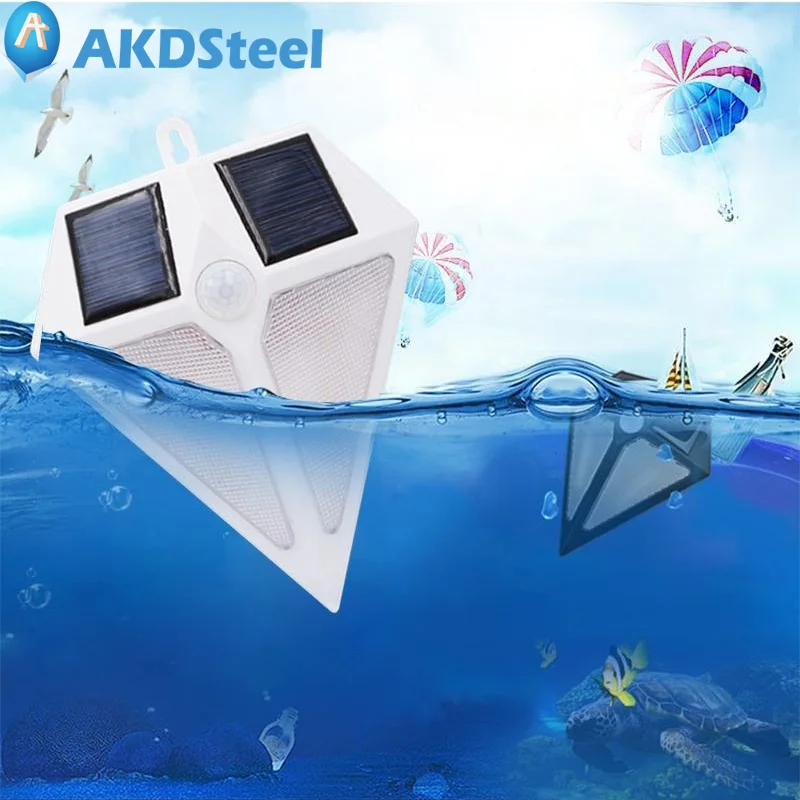 Akdsteel СИД солнечной энергии Открытый инфракрасный свет индукции сад бра белый |