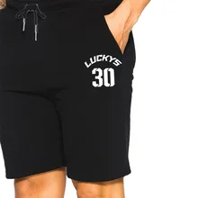 New Number Lucky 30 Print Shorts Trunks Beach Shorts Breathable Cotton Gym Short Trousers