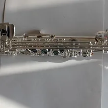 Bb прямой Саксофон сопрано никелированный ручной гравировальный узор с чехлом Музыкальные инструменты профессиональный