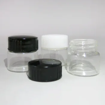 

24 x 5ml Portable Small Jars Pot Box Makeup Cosmetic Containers Screw Cap of White Black Clear Glass Travelling Cream Bottles
