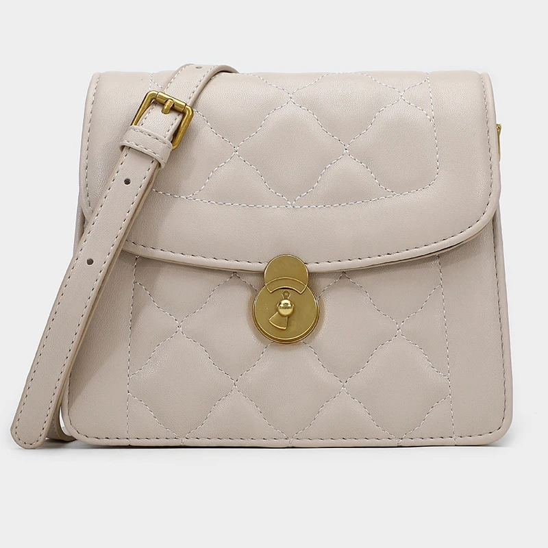 

World Brand Small Bags New Fashion Korean Version of the Small Square Bag Lock Buckle Handbag Simple Wild Shoulder Messenger Bag