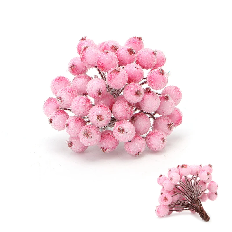40 шт. декоративные мини рождественские матовые фрукты ягоды Холли искусственные цветы