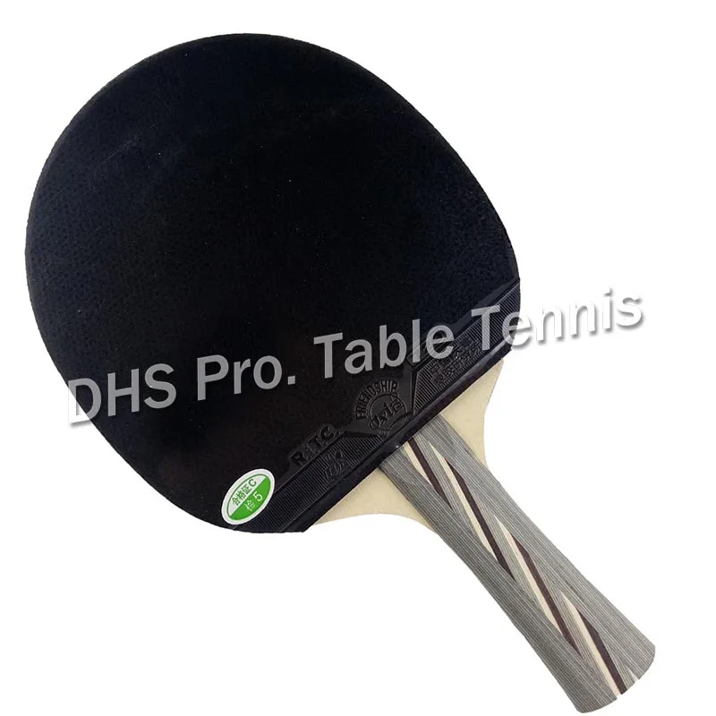 RITC 729 2060 # بالنقاط ، في تنس طاولة بينغبونغ مضرب + الخفافيش حالة Shakehand مقبض طويل FL