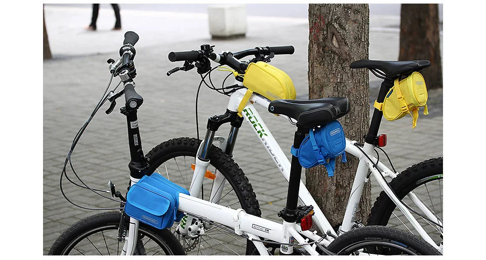 Top Roswheel 600D Polyester PVC Outdoor MTB Road Bike Cycling Bicycle Frame Pannier Front UPPER Tube Package Bike Beam Saddle Bag 9