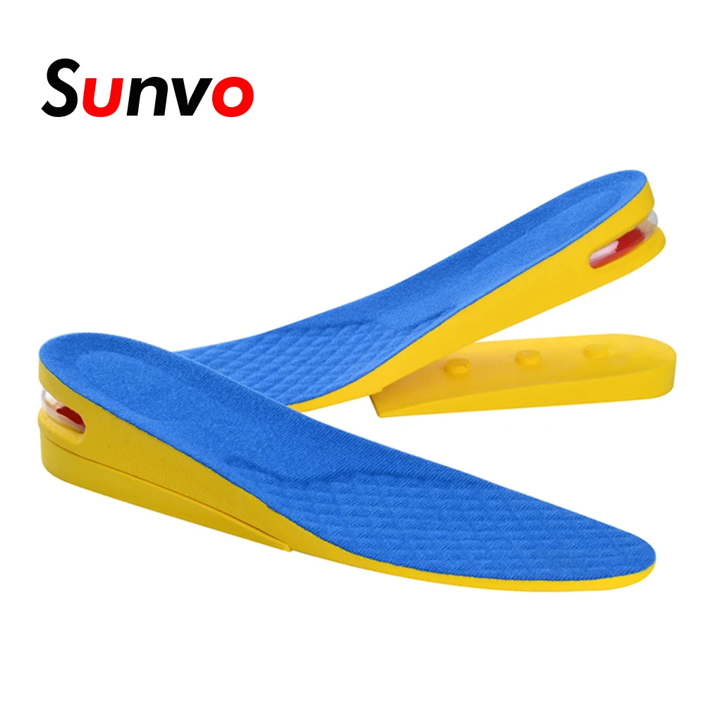 

Sunvo 2-Layer Adjustable Height Increase Shoes Insoles Invisible Comfortable Sport Air Cushion Heel Taller Pad Inserts Men Women