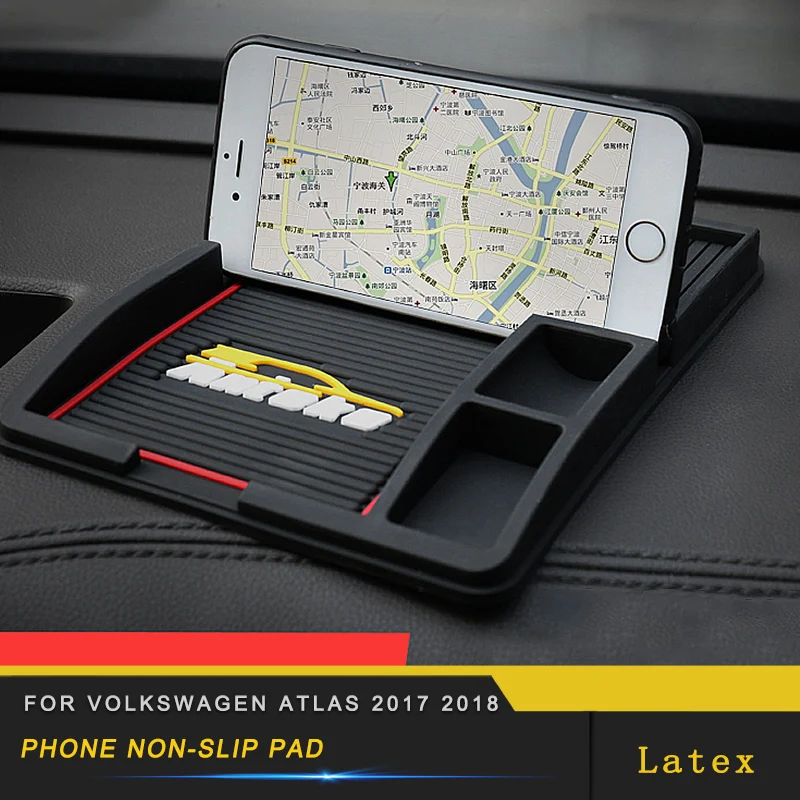 

For Volkswagen VW Atlas 2017-2019 Car Dashboard Anti-Slip Mat Pad Multi-functional Storage Box Mobile Phone Pad Cover