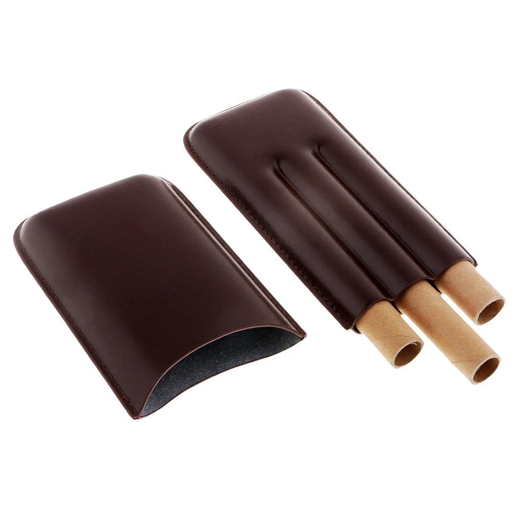 Collectibles PU Leather Cigar Humidor Cigar Case Box Bag for Cigarettes Smoking Accs