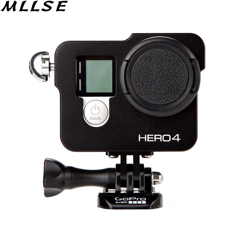 

MLLSE Black Color CNC Aluminum Alloy Protective Housing Case Mount With 37MM UV Len For for GoPro Hero 4 for Gopro Accessories