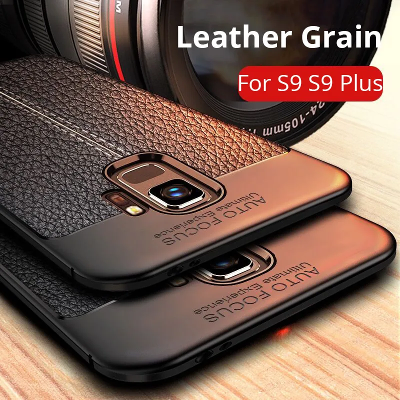 

For Galaxy S9 S8 Plus Frosted Anti-fingerprint Back Case Bag Leather Design Soft Anti-knock Plain Case For Galaxy S7 Edge S8 S9