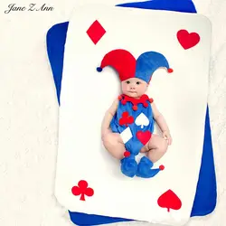 Джейн Z Ann Младенческая малышей От 4 до 6 месяцев Детские Acessórios Para Fotografia забавные плюшевые костюм клоуна для фотосессий Roupas Fotografia Bebes