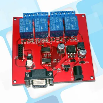 

SR-104 Series Serial Port Controlled 4-way Relay Module Delay Relay MCU Controller