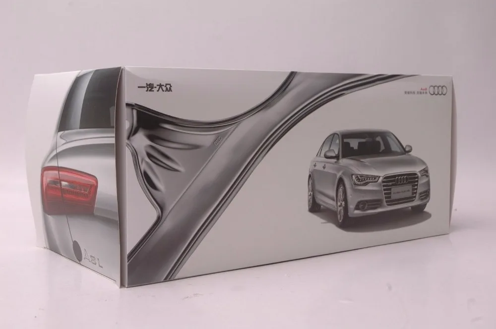 1:18 литая под давлением модель для Audi A6L 2012 черный Седан сплав игрушечный автомобиль миниатюрная коллекция подарки A6 S6