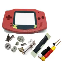 Горячий красный цвет w/Pocket ELF экран объектив Ремонт часть корпуса оболочка подходит для NitendoGBAGameboy Advance с X/Y отвертки колодки