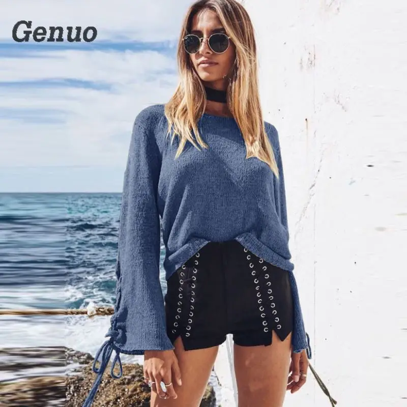2018 Bnadage Sweaters Solid Color Pullover Women Elegant Casual Elastic Loose Knitted Tops Long Sleeve Winter Sweater Genuo 2018 Bnadage Sweaters Solid Color Pullover Women Elegant Casual Elastic Loose Knitted Tops Long Sleeve Winter Sweater Genuo