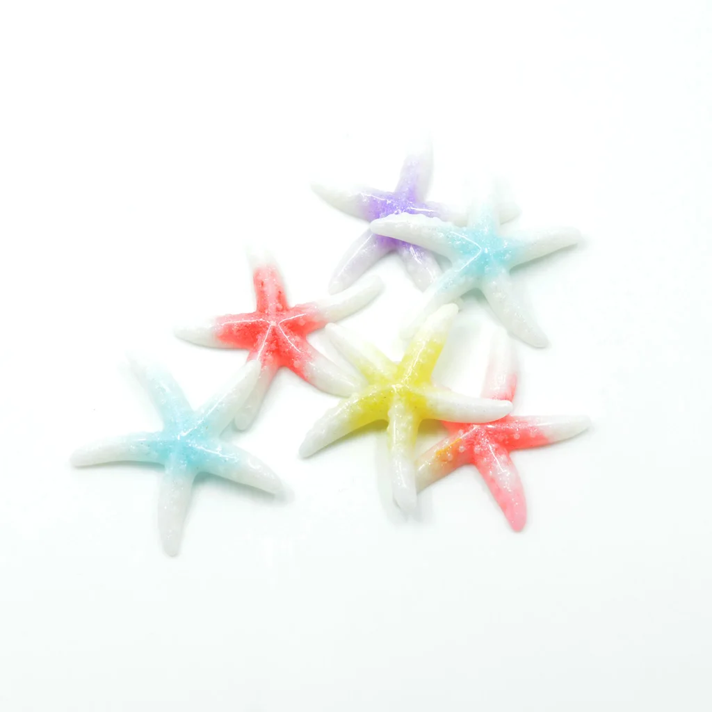 DIY 50Pcs Colorful Kawaii Resin Mermaid Flatback Embellishment Cabochons Children Scrapbooking Crafts