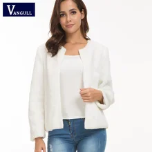 Женское элегантное меховое пальто, женская модная куртка из меха белой лисы, зимняя верхняя одежда с длинным рукавом, Abrigo de pieles de mujer VANGULL, новинка