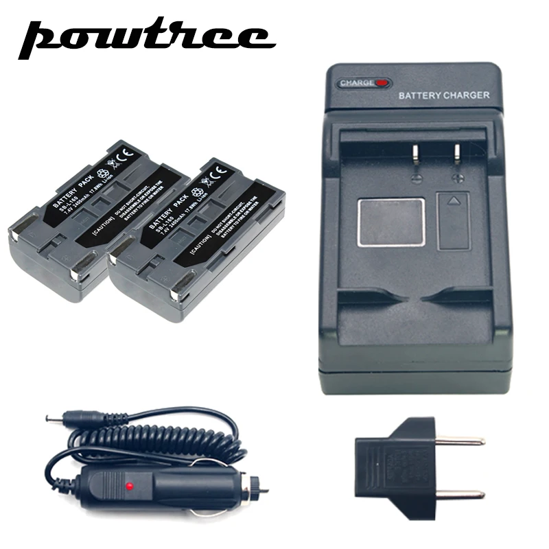2Packs SB L160 Li ion Camera Battery 7.4V 2400mAh +Battery