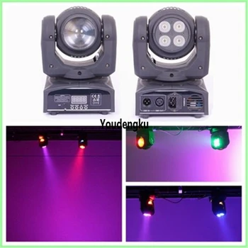 

4pcs moving head two side1x10w and 4x10w led mini beam wash moving head light