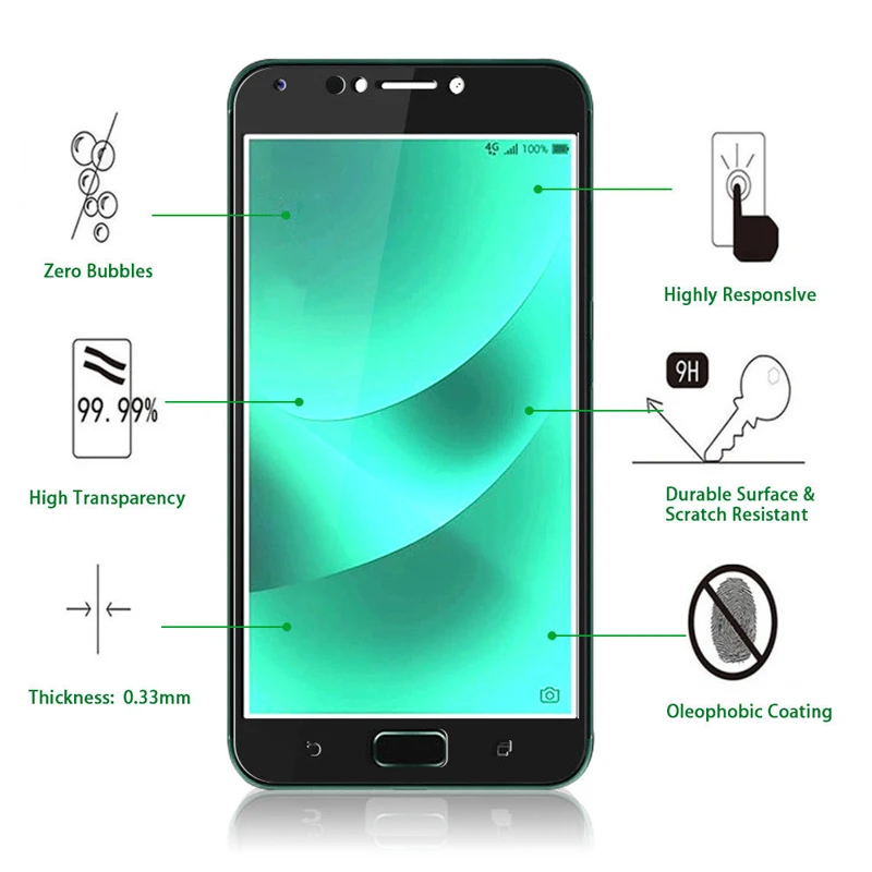 Закаленное стекло 9H для Asus Zenfone 3 Max ZC520TL ZC553KL 4 ZC554KL ZC520KL|Бамперы| |