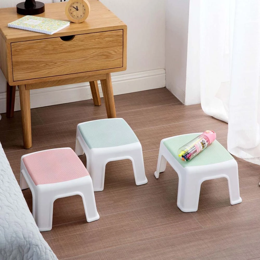 3 Color 4 Legs Kids Thicken Plastic Small Stool Living Room Adult Change Shoe Bench Bathroom Child Low Bench Baby Learning Stool Stools Ottomans Aliexpress