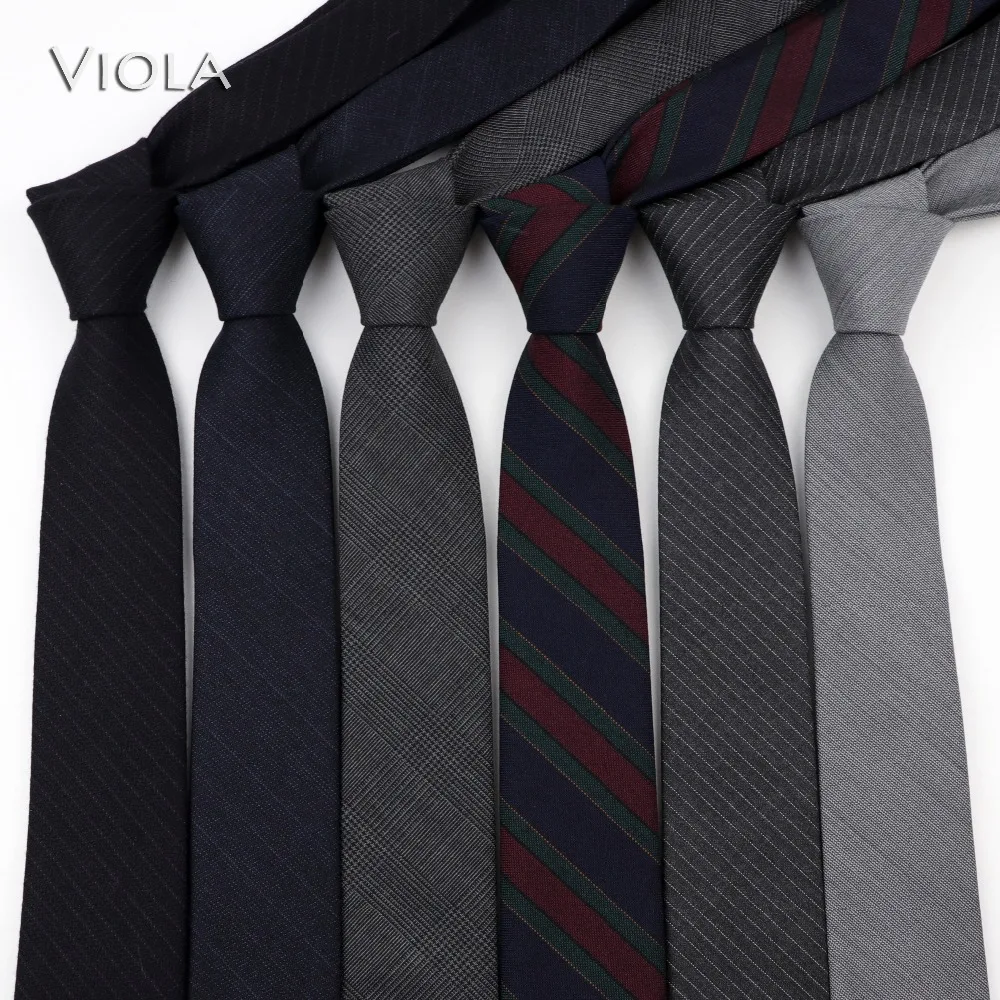

Striped Solid 95% Wool Necktie Thin Classic Fashion Skinny NeckTie Men Tuxedo Party Dinner Accessory Business Gift High Quality