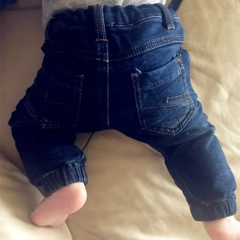 

Baby Denim Jeans Boys Girls Pants Newborn Bebe Harem Trousers Leggings Warm Soft Pantalones Infant Toddler Blue Children Clothes
