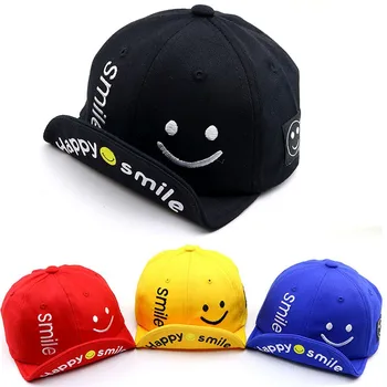 

Newborn Snapback Caps Baseball Cap Smile Baby Sun Hats Toddler Kids Baby Boy Girls Hip Hop Hats Winter Summer