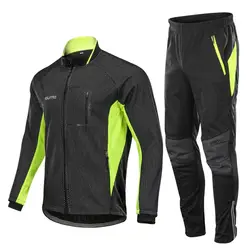 Мужская велосипедная Джерси Зимняя термо флисовая велосипедная ветрозащитная Верхняя спортивная одежда для велоспорта куртка с длинными