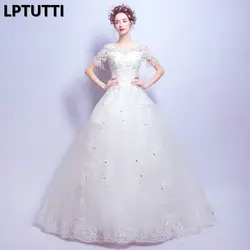 LPTUTTI вышивка бисером Новая Винтажная принцесса свадебное платье невесты Простые Вечерние мероприятия длинная Роскошная свадебная одежда