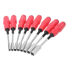 Içi boş Mil somun anahtarı Hex Bit Soket Metrik Boyutu 7-14mm Metal Soket Sürücü Hex Somun Anahtar Anahtarı tornavida Nutdriver El Aleti(China)