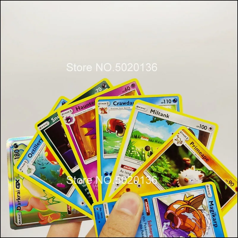 Новые высококачественные английские 324 шт GX MEGA EX торговые 200 шт 300 шт pokemones карточная игра битва карты для детей Подарки