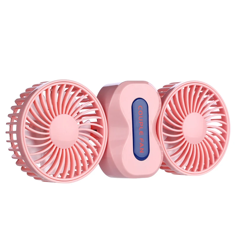 

Couple Mini Fan Usb Portable Double Head Rotary Folding Student Dormitory Office Mute Handheld Fan