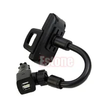 Isqueiro do carro Montar Titular Suporte de 2 Porta USB Carregador Para Celular Novo