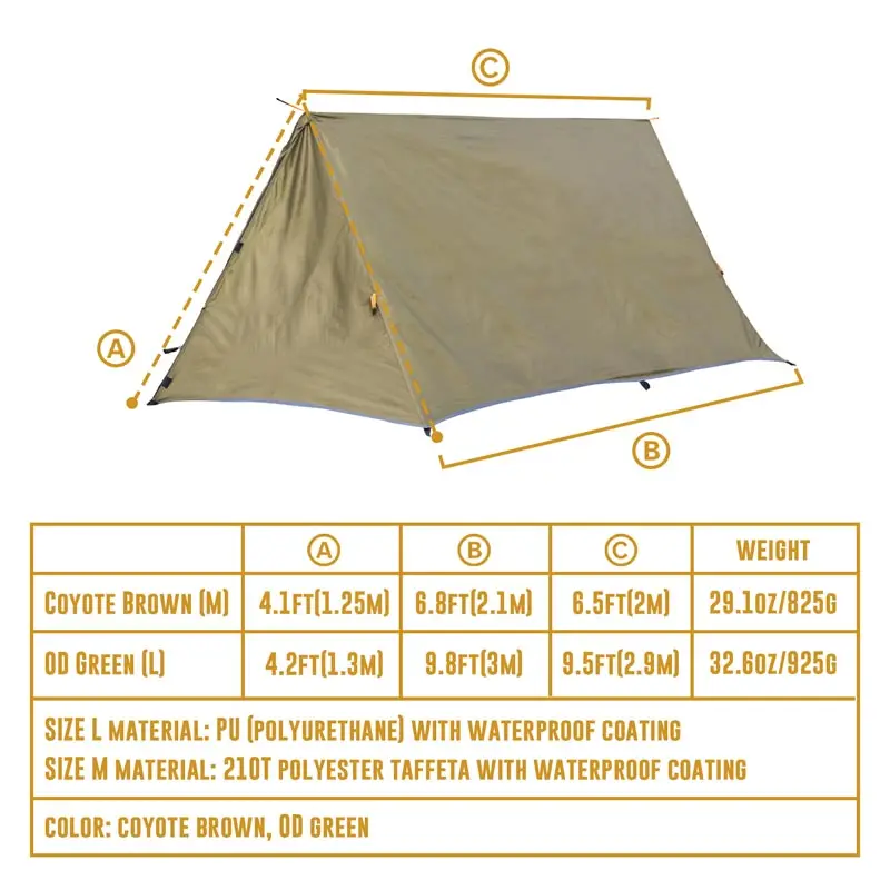 ANCHORAGE Waterproof Tarp Sun Shelter Compact Versatile