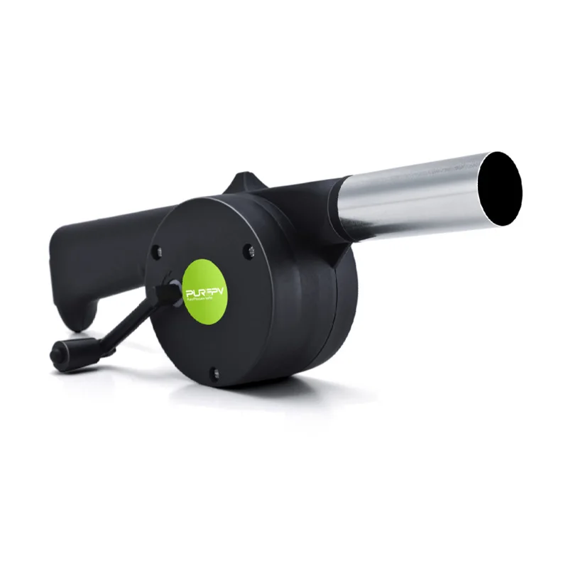 New BBQ Fan Hand Cranked Barbecue Fan in Giftbox Portable Gun Outdoor