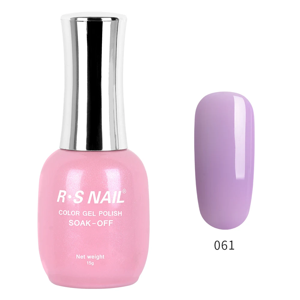 RS NAIL Новая серия Гель-лак для ногтей УФ светодиодный Гель-лак 120 цветов Гель-лак профессиональный маникюрный набор гель-лаков 15 мл - Цвет: 061