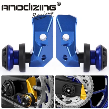 

NEW Chain Adjuster Blocks with Spool Sliders Kit Motorcycle For Yamaha YZF R3 MT-03 MT-25 15-16 Alloy CNC Rear Axle Spindle