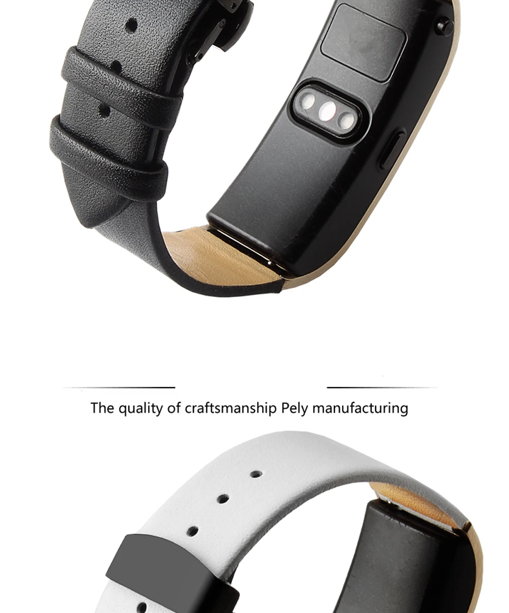 PEIYI Модный Цветной ремешок из воловьей кожи, сменный кожаный ремешок для huawei B3 B5, умные спортивные часы, браслет, браслет
