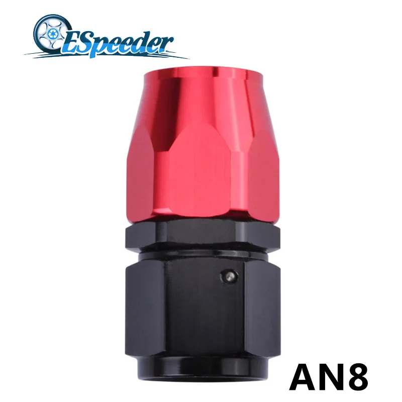 

ESPEEDER AN8 Anoized Aluminum Straight Swivel Oil Fuel Hose End Fuel Fitting Adapter AN 8 Reusable Oil Fitting Adaptor Kit