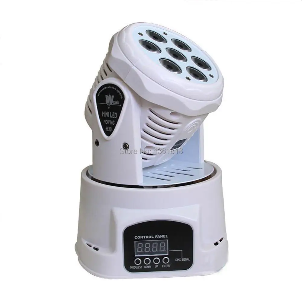 

(1 pieces/lot) White LED Moving Head Mini wash 7x12w RGBW led dmx Quad with advanced 14 channels Free Shpping