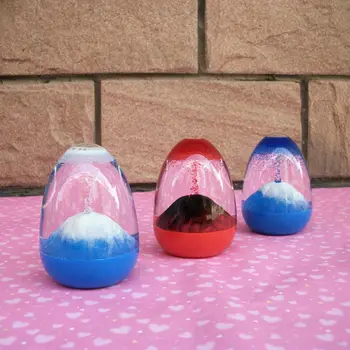 

Home Decoration Accessories Modern Eggshell Volcano Eruption Floating Sand Creative Egg-shaped Hourglass Features