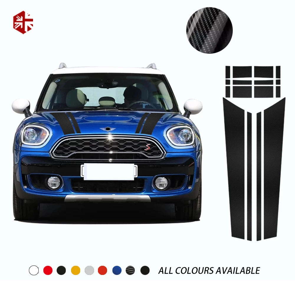 

Car Hood Trunk Bonnet Engine Rear Body Stripe Vinyl Decal Stickers for BMW Mini Cooper S Countryman F60 2017- Accessories