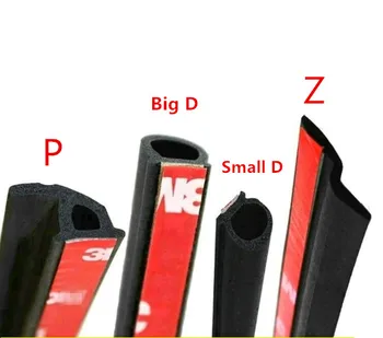 

5meter Car door Z/D/P type ruber Sealing Strip 3M Adhesive Sound proofing water/dustproof high quality seal strip