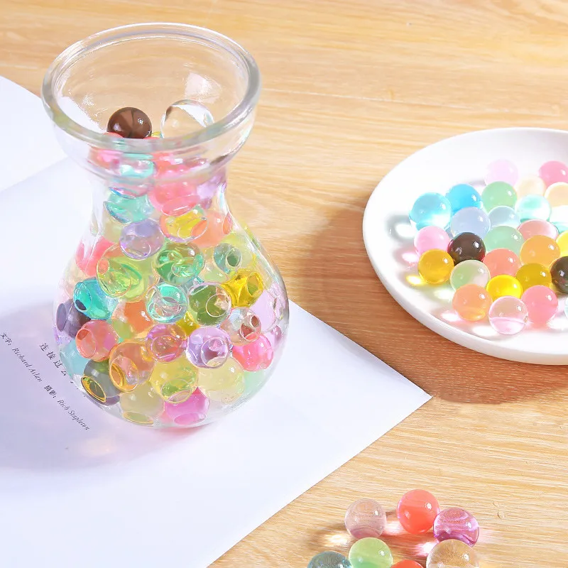 

WHISM 1000Pcs Colorful Growing Balls Home Decor Magic Pearl Shaped Crystal Soil Water Beads For Plants Flower Weeding Decor
