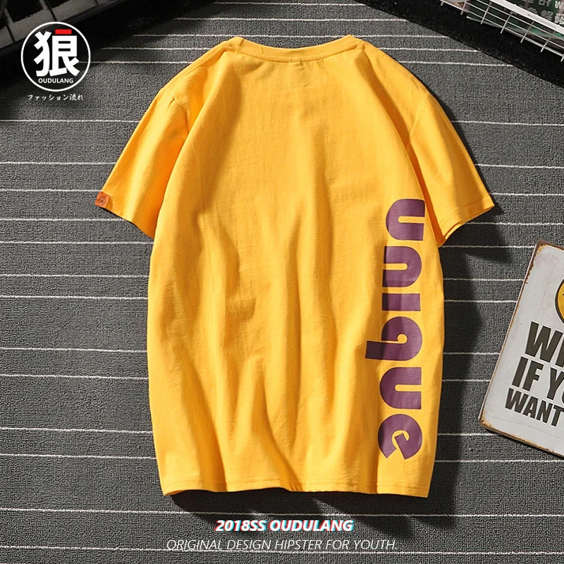 

YY968 Summer tide brand t-shirt male short-sleeved loose Korean version of loose clothes student bottoming shirt men's