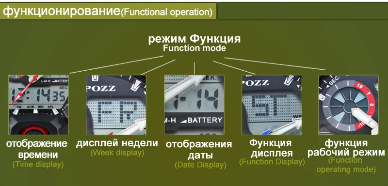 EPOZZ Мужские Цифровые спортивные часы G стиль резиновый ремешок водонепроницаемые ударопрочные часы большой циферблат будильник relogio masculino