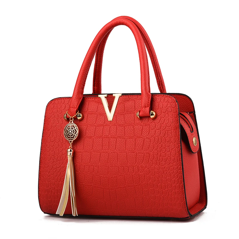 

YOUR MOON Brand luxury Stone Pattern Women Leather Hand Bags Designer High Quality Ladies Bags Black Red Shoulder bags for women