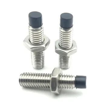 

1pcs M8 Straight type With polyurethane Stop Allen bolt inner hexagon Hole types plastic head Set screw Buffer screws